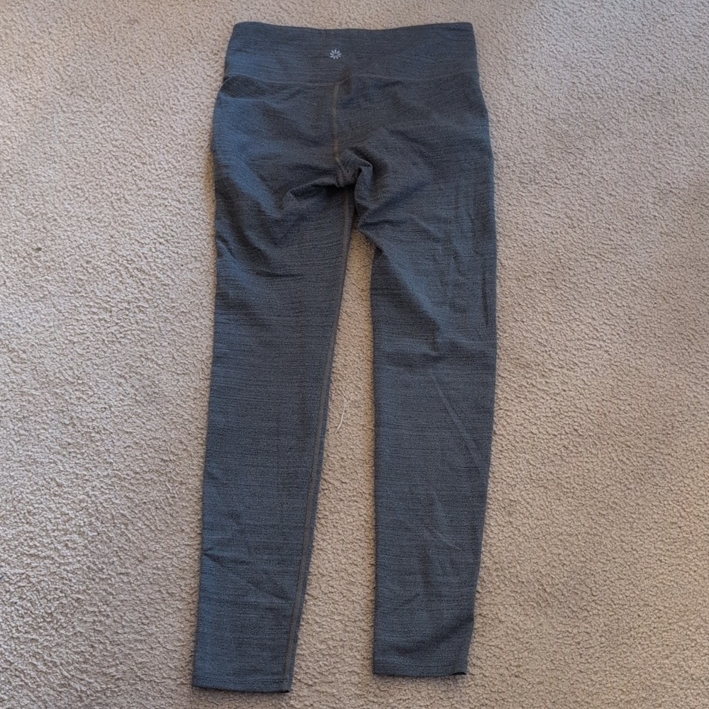 Athleta Gray Full Length Athletic Workout Leggings Size Small - Picture 5 of 7